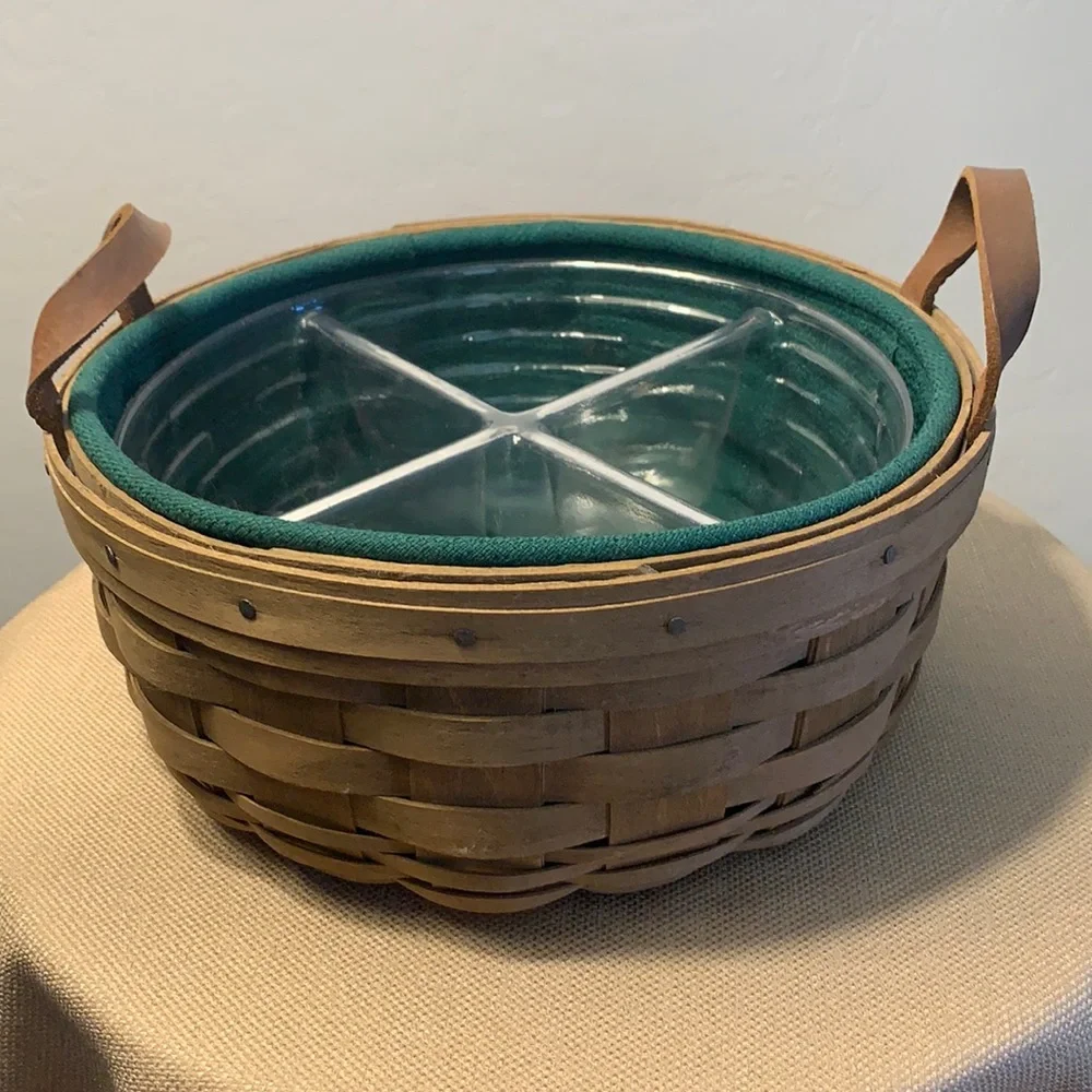 Vintage 1985 Longaberger darning basket set